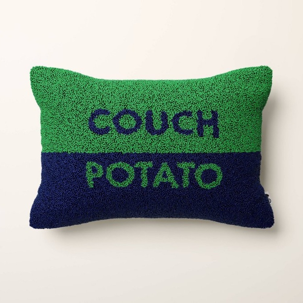 Kate‎ Spade New York x Target NWT 12x18 Beaded Throw Pillow Lumbar COUCH POTATO